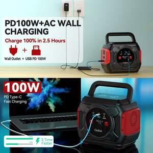 DB GOFORT 320W Portable <b>Power</b> Station with 15W PD 100W 100W 18V Wireless <b>Charger</b> 292Wh Included Portable <b>Solar</b> Panel Model EB70 - Product Image 2