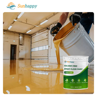 Revêtement de sol époxy sans solvant, résine époxy et durcisseur haute résistance pour béton, peinture époxy autolissante pour entrepôt