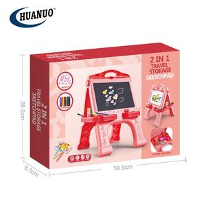 Set mainan sketsa anak-anak, 2 In 1 sisi ganda lipat papan gambar meja menggambar - Product Image 6