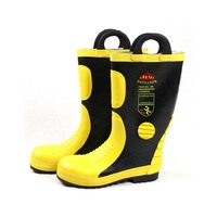 Chaussures de sécurité en caoutchouc pour pompiers, bottes anti-feu pour la lutte contre l'incendie, équipement essentiel