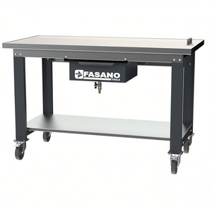 Banc de travail Fasano Tools 48 po x 30 po avec plateau en acier, tiroir et étagère pour équipement de réparation de carrosserie - Product Image 2