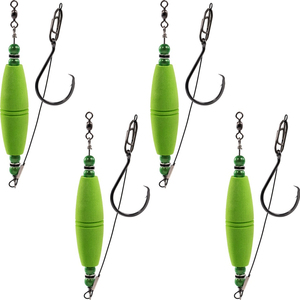 4 PCS/Pack Catfish Float Rig EVA Material Fishing Bobbers Popping with Swivel and Circle Hooks Floats Rattling Cork Catfish Gear - Product Image 3