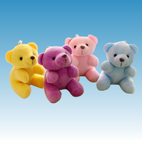 Cadeau d'entreprise personnalisé, porte-clés en peluche doux et léger, t-shirt, logo d'ours, forme 3D, vente en gros