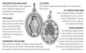 Medaglie e Ciondoli Miracolosi in Confezione Convenienza (Regolare 1 Pollice) Placcati Argento, Regali Cattolici per l'Evangelizzazione - Product Image 3