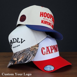 <strong>Customize</strong> Your Logo Men's Gorras Middle Crown 3d Embroidered Sports Hat Black Suede Brim Snapback <strong>5</strong> Panel a Frame Baseball Caps - Product Image 4