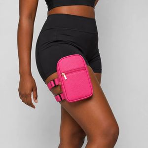 OEM Custom Lychee Texture PU Leather Leg Bag <b>Waterproof</b> Style Outdoor Motorcycle Thigh Pouch Waist Pack for Wholesale - Product Image 2