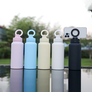 Botella de Agua con Aislamiento al Vacío de 1 Litro, de Acero Inoxidable, con Soporte Magnético para Teléfono, para Camping, Bebidas Frías y Calientes - Product Image 6