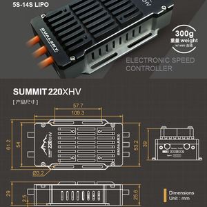 Dualsky SUMMIT 180XHV 220XHV <strong>High</strong> Voltage Electronic <strong>Speed</strong> Controller Airplane UAV Fixed Wing Helicopter VTOL <strong>Motor</strong> Controller - Product Image 6