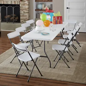 Hot Sales Furniture Outdoor Garden Dining Room 6ft Portable Rectangle Folding Plastic Tables For Events