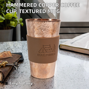 Natural Pure Copper Colored Hammered Copper Eco-Friendly Coffee Cup <b>Large</b> Capacity Unique Textured <b>Mug</b> Espresso Coffee <b>Mug</b> By UO - Product Image 2
