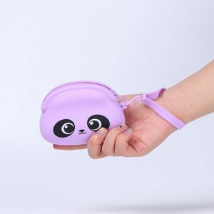 New <b>Cute</b> Silicone Open Minimalist Coin Purse & Key Bag with Cartoon <b>Bear</b> Design Soft Unisex Wholesale - Product Image 4