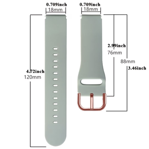 Bracelet intelligent en silicone souple et confortable de 18 mm, design sportif, accessoire de remplacement pour <span class=keywords><strong>Garmin</strong></span> Forerunner 255S/265S/<span class=keywords><strong>Vivomove</strong></span> <span class=keywords><strong>3</strong></span> - Product Image 6