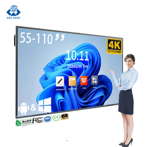 Tableau blanc interactif ZDHQ 55/65/75/86/98/110 pouces LED avec écran tactile <span class=keywords><strong>20</strong></span> points, système d'exploitation Android + Windows pour une utilisation en classe - Product Image 1