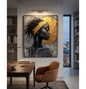 Peinture à l'huile abstraite moderne, toile faite à la main, art mural, portrait pour hall d'hôtel, 60x90cm, vente en gros d'usine - Product Image 4