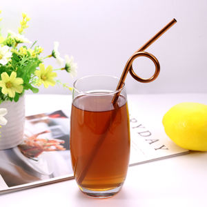 Pailles <span class=keywords><strong>color</strong></span>ées réutilisables, en métal, pour décorer une fête, avec brosse, réutilisables, fantaisie - Product Image 5