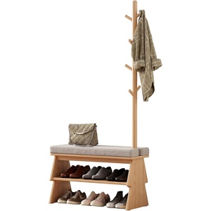 Perchero Moderno con 8 Ganchos para Zapatos, Banco Pequeño para Sala de Estar, <span class=keywords><strong>Dormitorio</strong></span> u Oficina - Muebles para el Hogar - Product Image 1