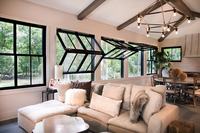 Ventana Plegable Vertical de Aleación de Aluminio Estilo Americano Moderno para Villa con Función Insonorizante