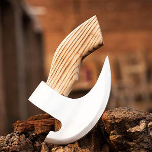 Wholesale Custom Handmade High Quality Forged Carbon Steel Viking Axe Stainless Steel Blade Wooden Axe - Product Image 1