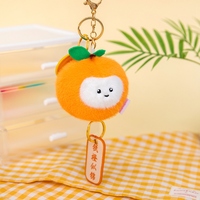 Porte-clés en peluche miniatures personnalisés de la série Anime Orange, pendentif de sac à dos, jouets en peluche