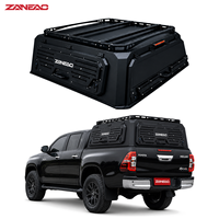 Capot rigide en alliage d'aluminium pour pick-up, avec porte-bagages et panneaux latéraux à persiennes pour Toyota Hilux