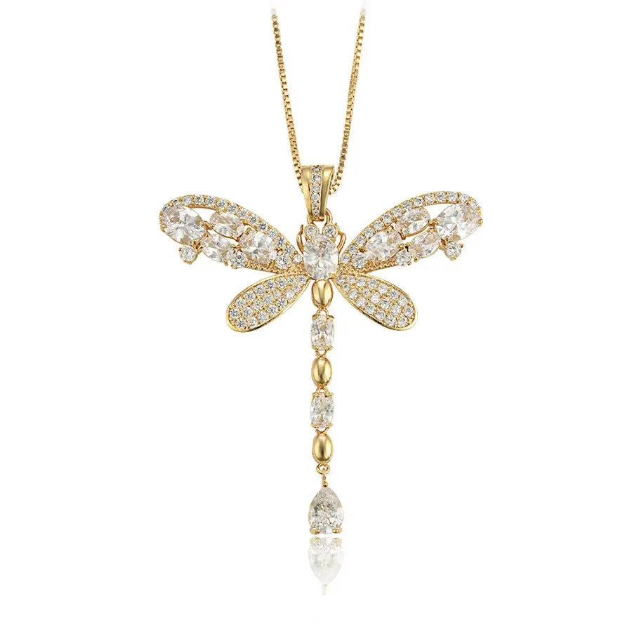necklace-00729 xuping jewelry classic style animal series fashion exquisite dragonfly pendant necklace