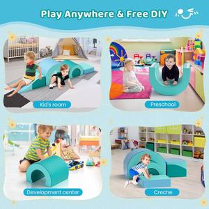 5 Piezas de Muebles de Espuma para Gatear y Escalar, Bloques y Túnel Plegables para Niños Pequeños, para Actividades de Escalada en Interiores - Product Image 4