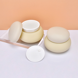 Nuovo Arrivo Vasetto in <span class=keywords><strong>Plastica</strong></span> Morbida al Tatto da 100 <span class=keywords><strong>ml</strong></span> 200 <span class=keywords><strong>ml</strong></span> Beige per Crema Viso, Burro Corpo, Maschera Capelli con Tappo a Berretto - Product Image 2