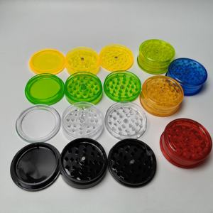 Prix de gros : Grinder manuel en plastique acrylique à 3 couches, personnalisable, 60 mm, coloré, pour tabac, herbes et cigarettes - Product Image 3