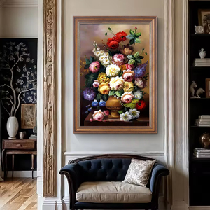 Design Vintage Tableau De Decoration Maison dipinto a mano pittura a olio stampa floreale hd Poster tela arte della parete - Product Image 2