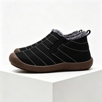 Bottes unisexes mi-mollet imperméables, chaudes, fourrées et moelleuses, à plateforme, bout rond, couleur unie, antidérapantes, pour la marche quotidienne en extérieur en hiver