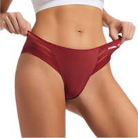 Celana Dalam Wanita Model Thong Prancis 9 Warna Pilihan - Tanpa Jahitan, Cepat Kering, Bahan Katun Spandex Bernapas, Model Low-Rise untuk Olahraga