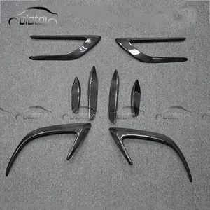 สติ๊กเกอร์คาร์บอนไฟเบอร์ Olotdi สำหรับตกแต่งข้างตัวรถ ด้านหน้าและด้านหลัง กันชนหน้า-หลัง คานาร์ด สปลิตเตอร์ สีดำ สำหรับ W205 C205 C63s - Product Image 1