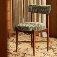 Chaise de salle à manger en bois, chaise à dossier, chaise de coiffeuse, chaise de loisirs, style ethnique/exotique, style jardin crème/inspiré de Monet