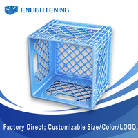 Fabricant de caisses à lait en plastique OEM 330x330x370mm empilables pour le stockage des produits laitiers
