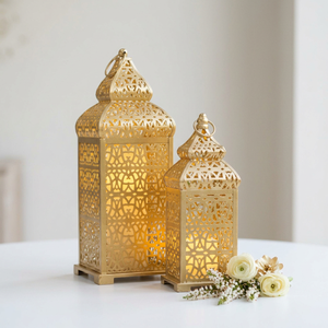 2026 Iron <b>Moroccan</b> Lantern with Jambo T-light Holder Handmade for Home and Wedding <b>Decoration</b> Centerpiece - Product Image 1