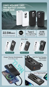 PORPIU 2025 Nuevo Banco de Energía Portátil de Gran Capacidad 30000mah <span class=keywords><strong>20000mah</strong></span> 10000mah con Carga Rápida PD22.5W, Batería de Polímero de Litio Ultra - Product Image 3