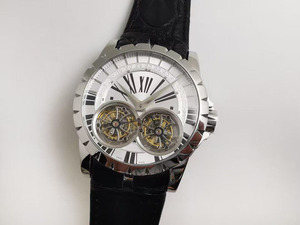 Orologio Meccanico Automatico da Uomo di Alta Qualità, con Doppio Tourbillon, Design Elegante, Scheletrato con Vetro Zaffiro - Product Image 1