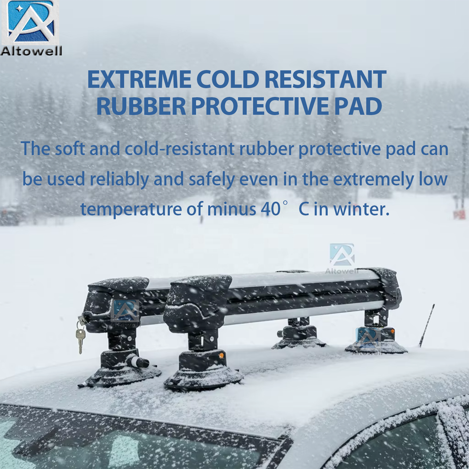 Altowell HX01 Suction Cup Roof Ski Rack - Lockable, No Drilling, 200kg Capacity