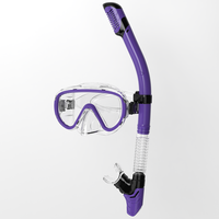 Logo personnalisé adulte plongée en apnée lunettes de natation ensemble sangle en silicone souple anti buée large vue masques de plongée tuba