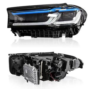 Para piezas de automóviles <span class=keywords><strong>BMW</strong></span> 5 Series G30, faros LED de parachoques delantero, versión negra, luces blancas y amarillas - Product Image 2