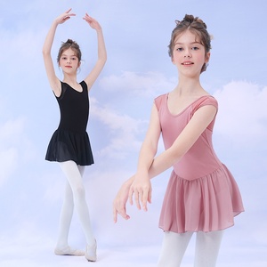 Tutù da Danza Estivo per Bambine, Senza Maniche, in Cotone e Chiffon, per Pratica di Balletto - Product Image 1
