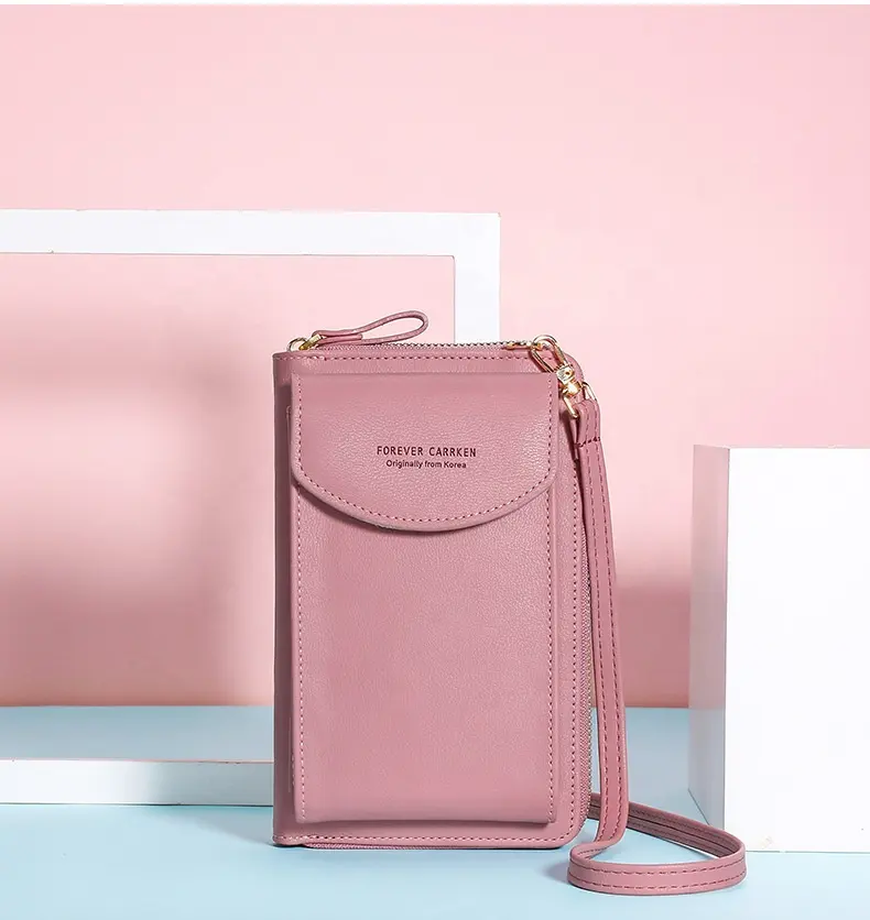 New Trendy Designer Porte Monnaie Luxury Pu Messenger Zipper Mini porta carte porta cellulare borsa da donna portafoglio da donna