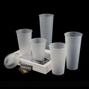 Vaso Desechable Rígido de PP para Bebidas Frías con Tapa y Pajita, 12oz, 16oz, 24oz, para Zumo de Frutas, Leche, Té y Café Helado - Product Image 4