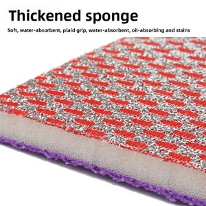 Éponge de nettoyage double face HomeKitchens, brosse à fil anti-adhésive, pratique, en bambou, pour nettoyer les ustensiles - Product Image 3