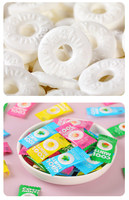Sugar Free Honey Mint Candy Round Ring Shape Compressed Tablet Candy Mixed Fruit Flavor Breath Fresh Bulk Hotel Reception Sweets