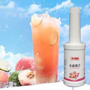 Peach Concentrate <b>Syrup</b> for Bubble Tea <b>Slush</b> Wholesale High Concentration Colored Juice <b>Syrup</b> Bottle Ready Use 12 Months Shelf - Product Image 5