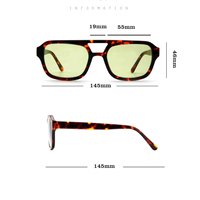 Lunettes de soleil 2024 Retro Tortoise Acetate Cellulose Lunettes de soleil CR39 Lens Vintage Women Custom Aviation Lunettes de soleil Men