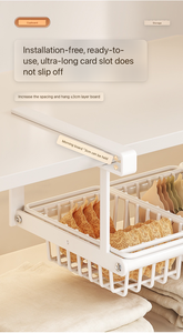 Cesta de Almacenamiento Debajo del Estante, Cestas Colgantes Expandibles Debajo del Gabinete, Organizador de Estantes, Ahorrador de Espacio para <span class=keywords><strong>Cocina</strong></span> - Product Image 4