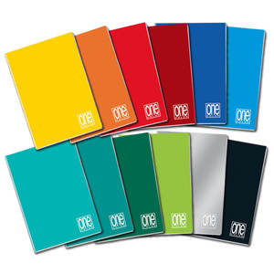 Carnet de notes mini format, 20 feuilles, 12x17cm, lignes assorties, couleur unie - Product Image 1