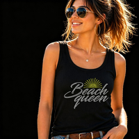 Transferts thermocollants personnalisés en strass pour T-shirts, motif plage estivale